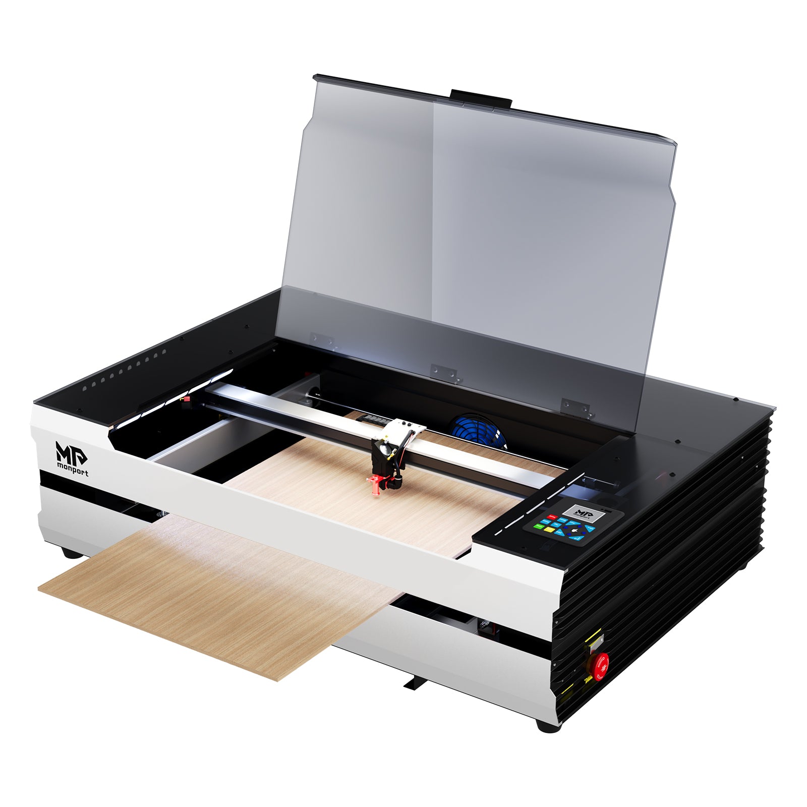Monport Reno65 Pro Grabadora y Cortadora Láser de CO2 de Sobremesa de 65W (24