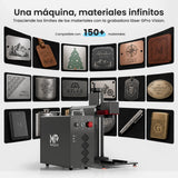 Monport GPro 60W MOPA Vision Máquina Láser de Fibra – Con Sistema de Visión para Posicionamiento Automático, Grabado de Metal de Alta Precisión y Marcado Láser