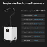 Monport 400W Sistema de extracción de humo láser con sistema de filtración de 8 etapas – Para máquinas de grabado y corte láser CO₂