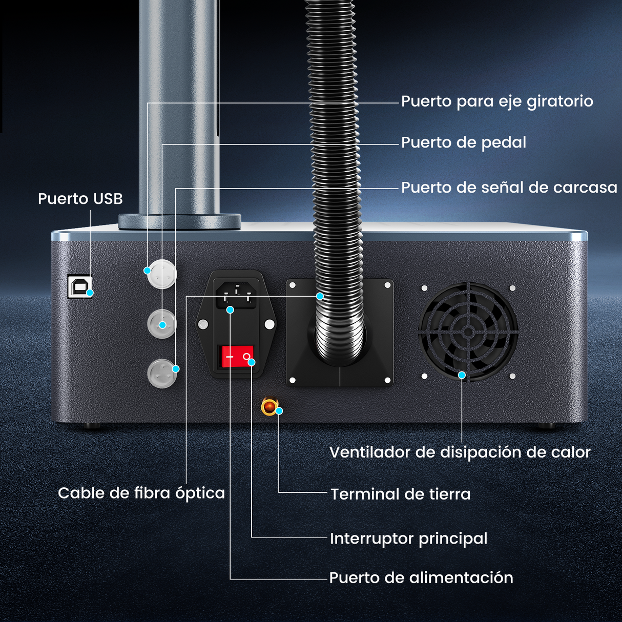 Máquina de grabado y marcado láser de fibra MOPA integrada Monport GM 60W Pro con enfoque automático