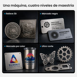 Monport GPro 100W MOPA Vision Máquina Láser de Fibra – Con Sistema de Visión para Posicionamiento Automático, Grabado de Metal de Alta Precisión y Marcado Láser