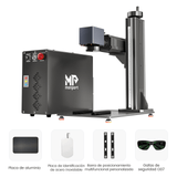 Monport GT 50W Láser de fibra separado: máquina de grabado y marcaje con enfoque automático (200 mm × 200 mm) — dispositivo alemán