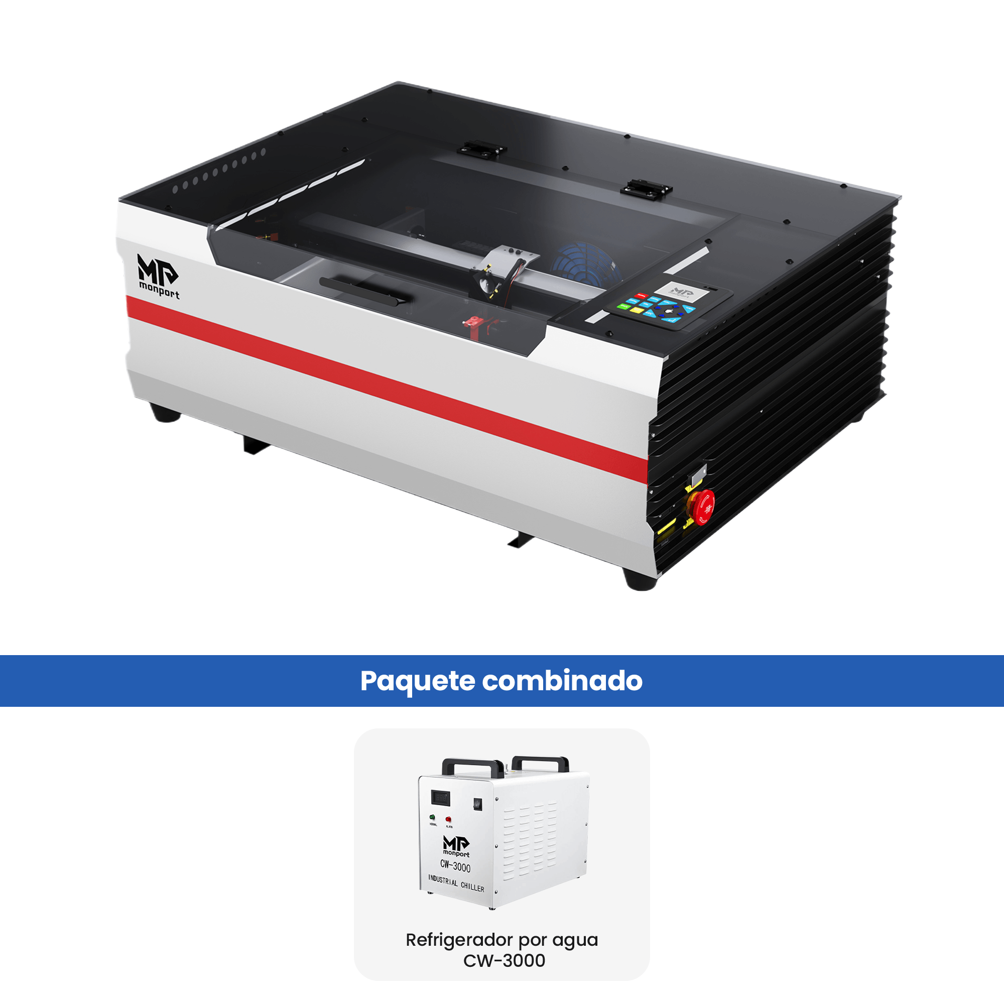 Monport Reno45 Pro de 45W Grabador y cortador láser de CO2 de escritorio (16