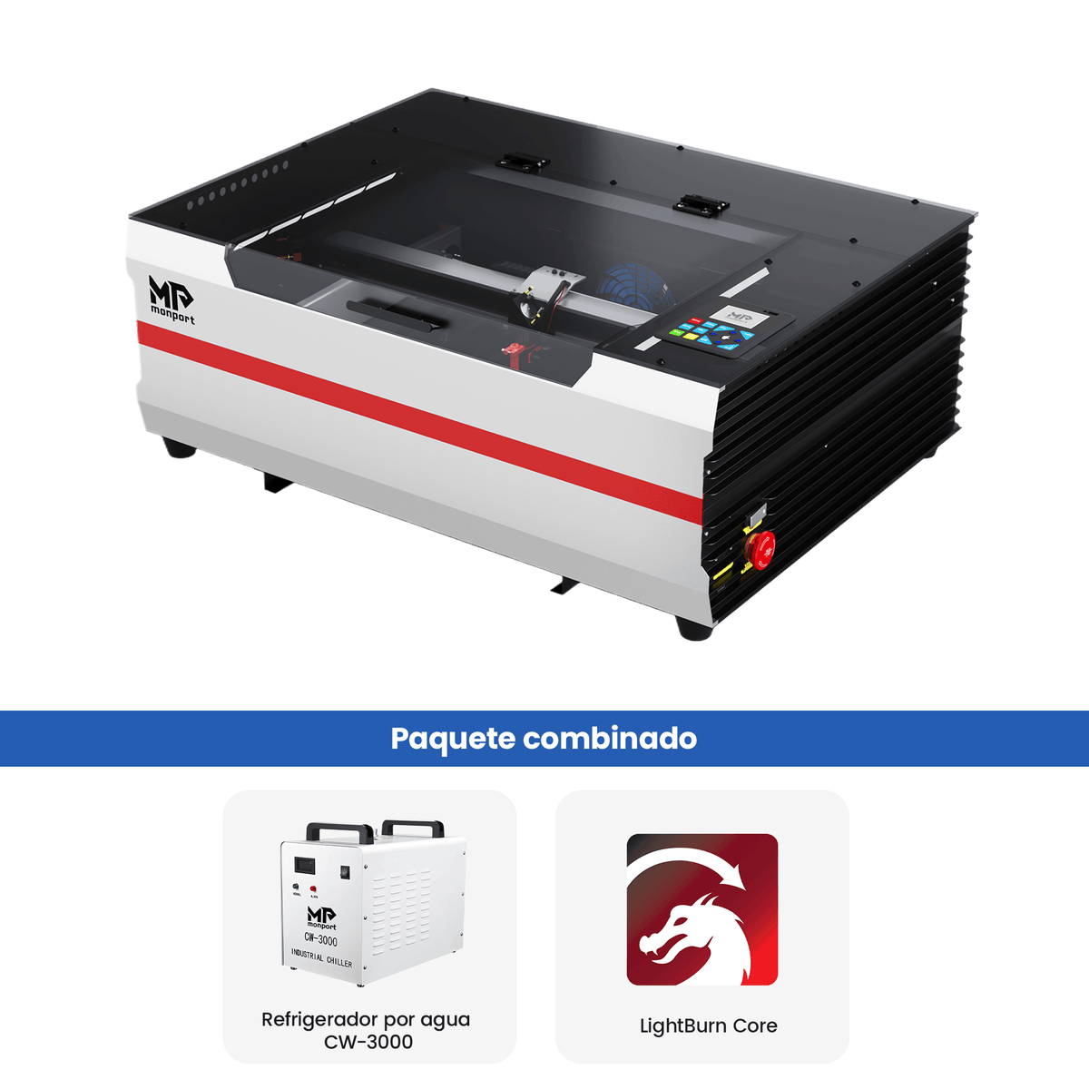 Monport Reno45 Pro de 45W Grabador y cortador láser de CO2 de escritorio (16