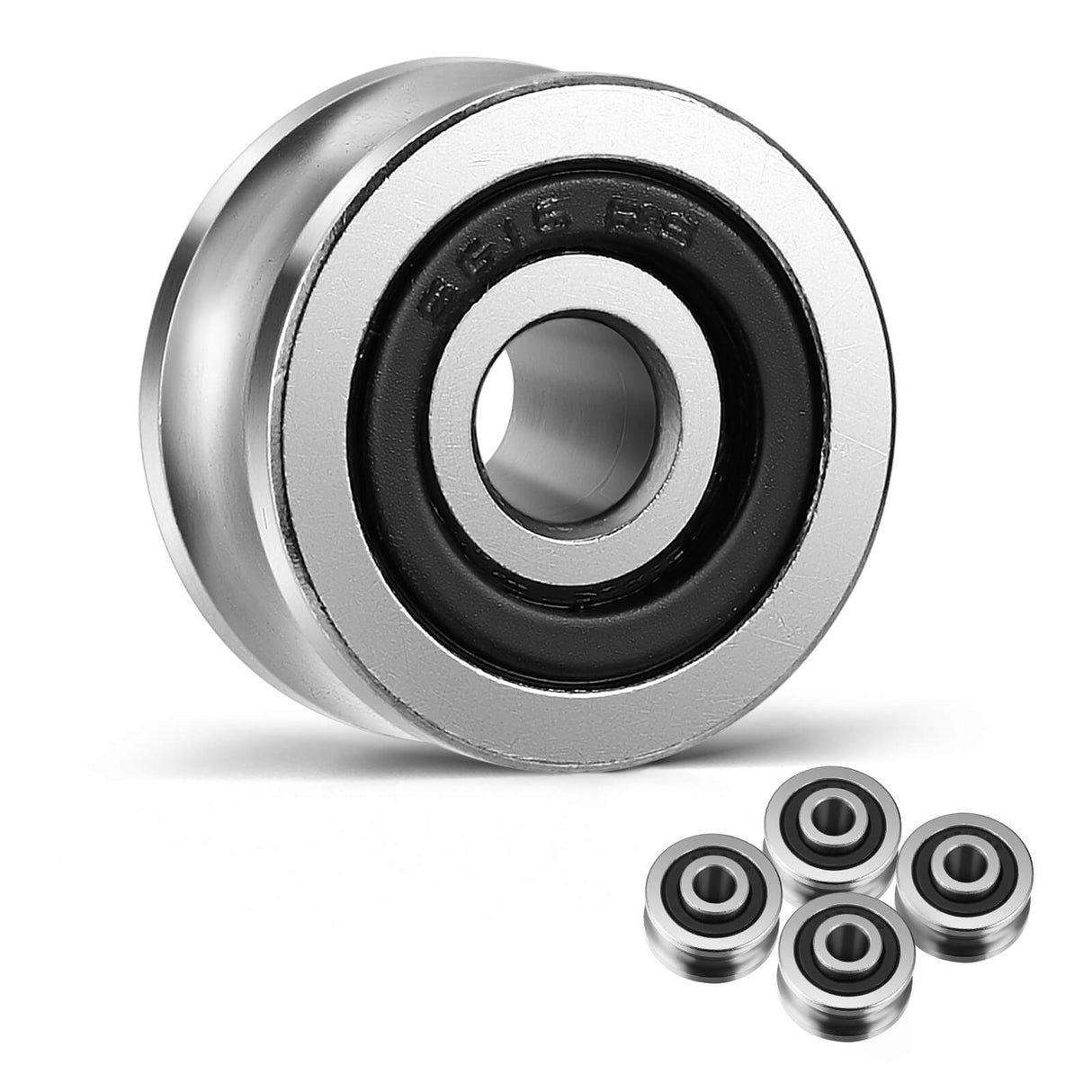 Monport Track Guide Ball Bearing 4pcs 40w-150w m¨¢quina de grabado l¨¢ser CO2 (5 mm x 17 mm x 8 mm)