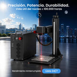 Monport GPro 100W MOPA Vision Máquina Láser de Fibra – Con Sistema de Visión para Posicionamiento Automático, Grabado de Metal de Alta Precisión y Marcado Láser