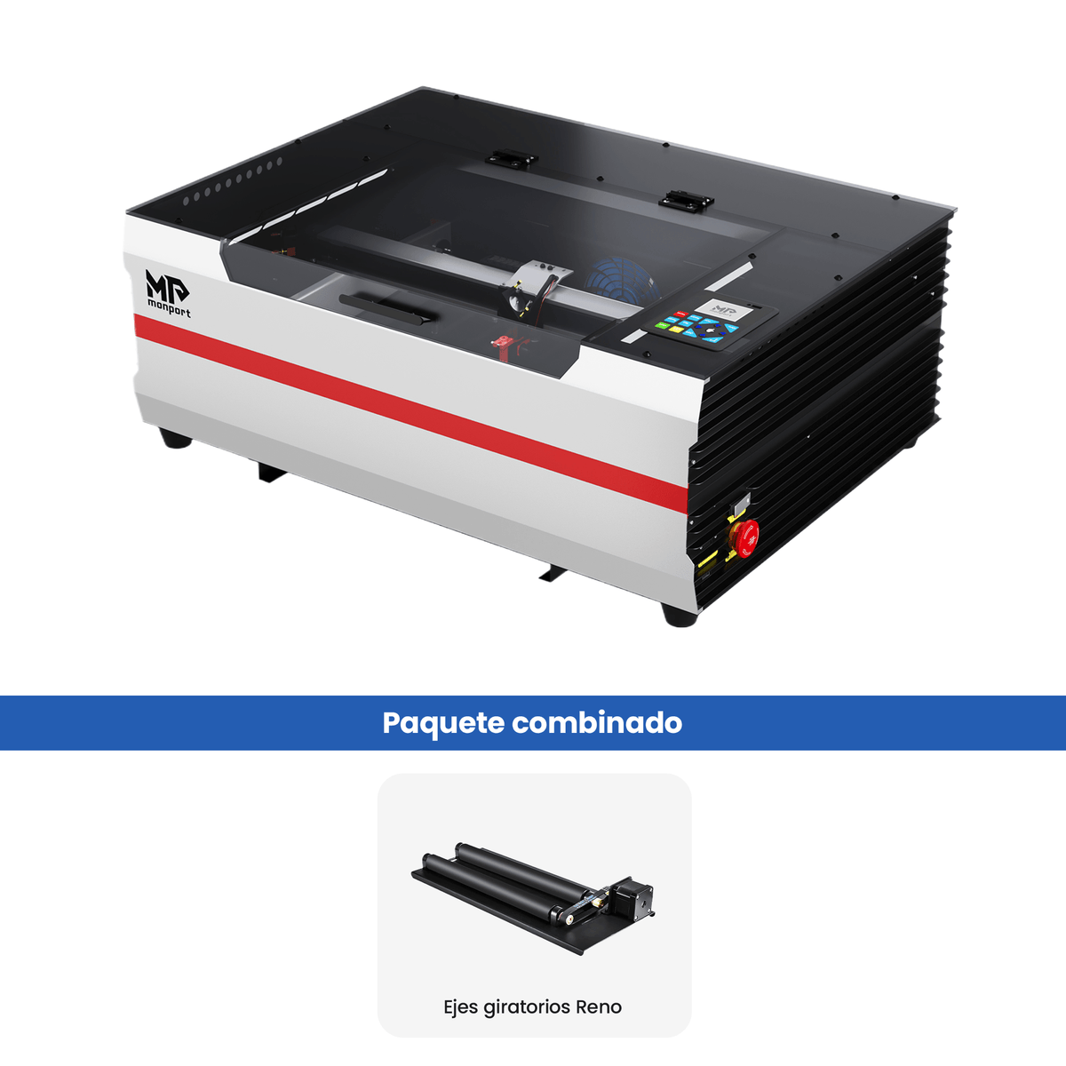 Monport Reno45 Pro Vision 45W Grabadora y Cortadora Láser CO₂ de Escritorio (16