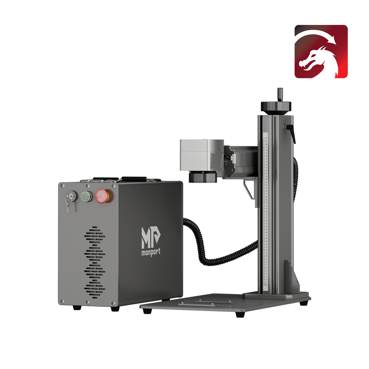 Máquina de grabado y marcado láser de fibra Monport 60W (175x175 mm) GPro MOPA con enfoque manual