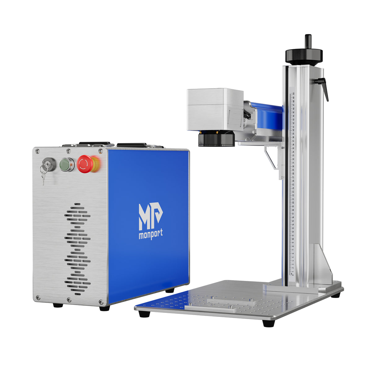 Grabador láser de fibra Monport de 50W (7.9"x7.9") y máquina de marcado