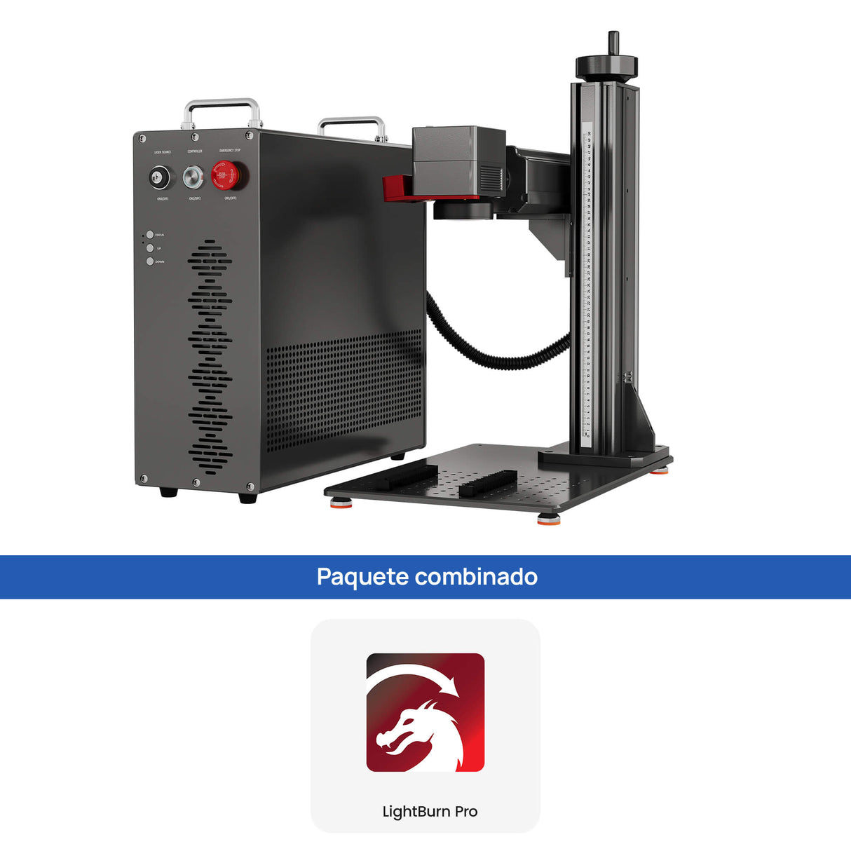 Monport GPro 200W MOPA Vision Máquina Láser de Fibra – Con Sistema de Visión para Posicionamiento Automático, Grabado de Metal de Alta Precisión y Marcado Láser