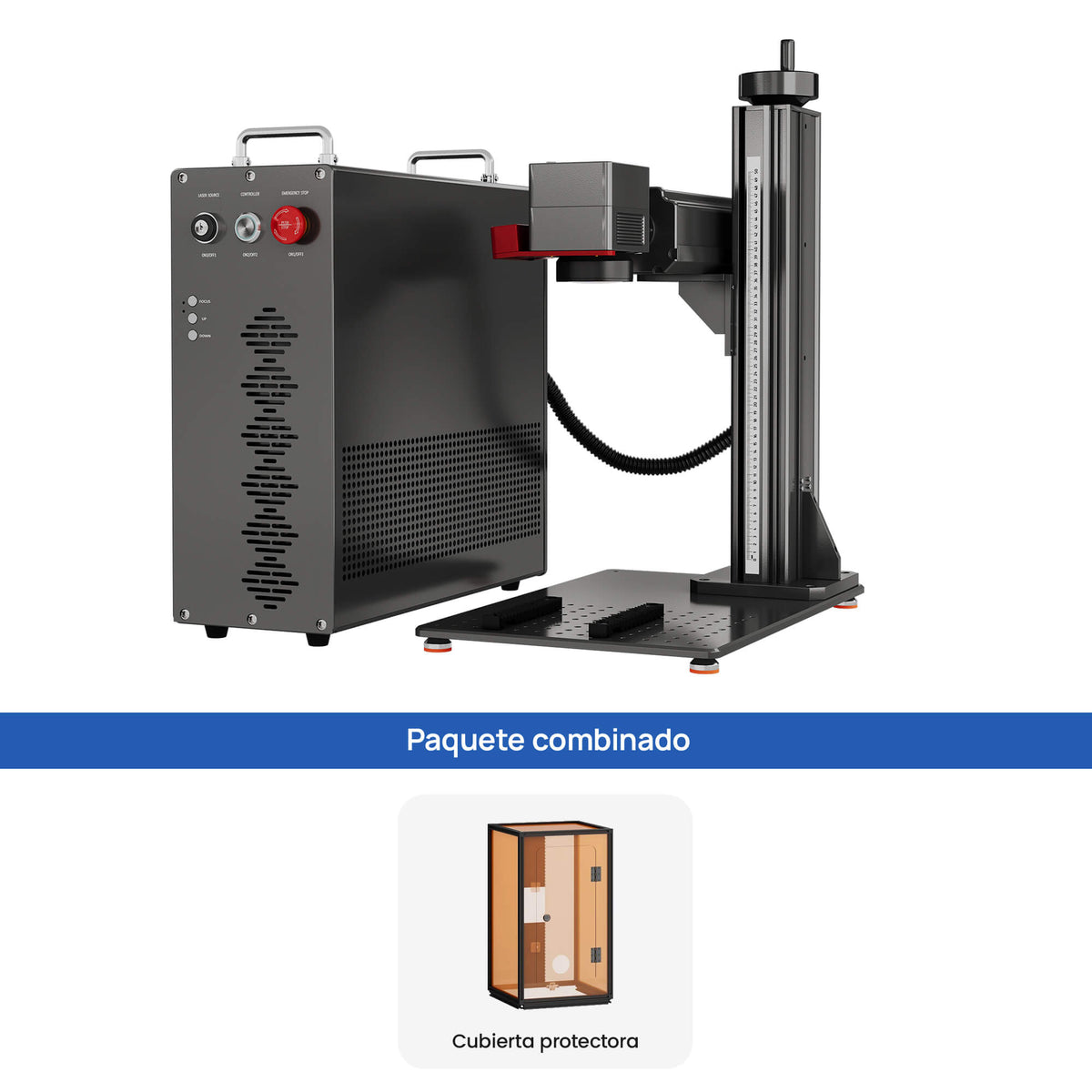 Monport GPro 200W MOPA Vision Máquina Láser de Fibra – Con Sistema de Visión para Posicionamiento Automático, Grabado de Metal de Alta Precisión y Marcado Láser