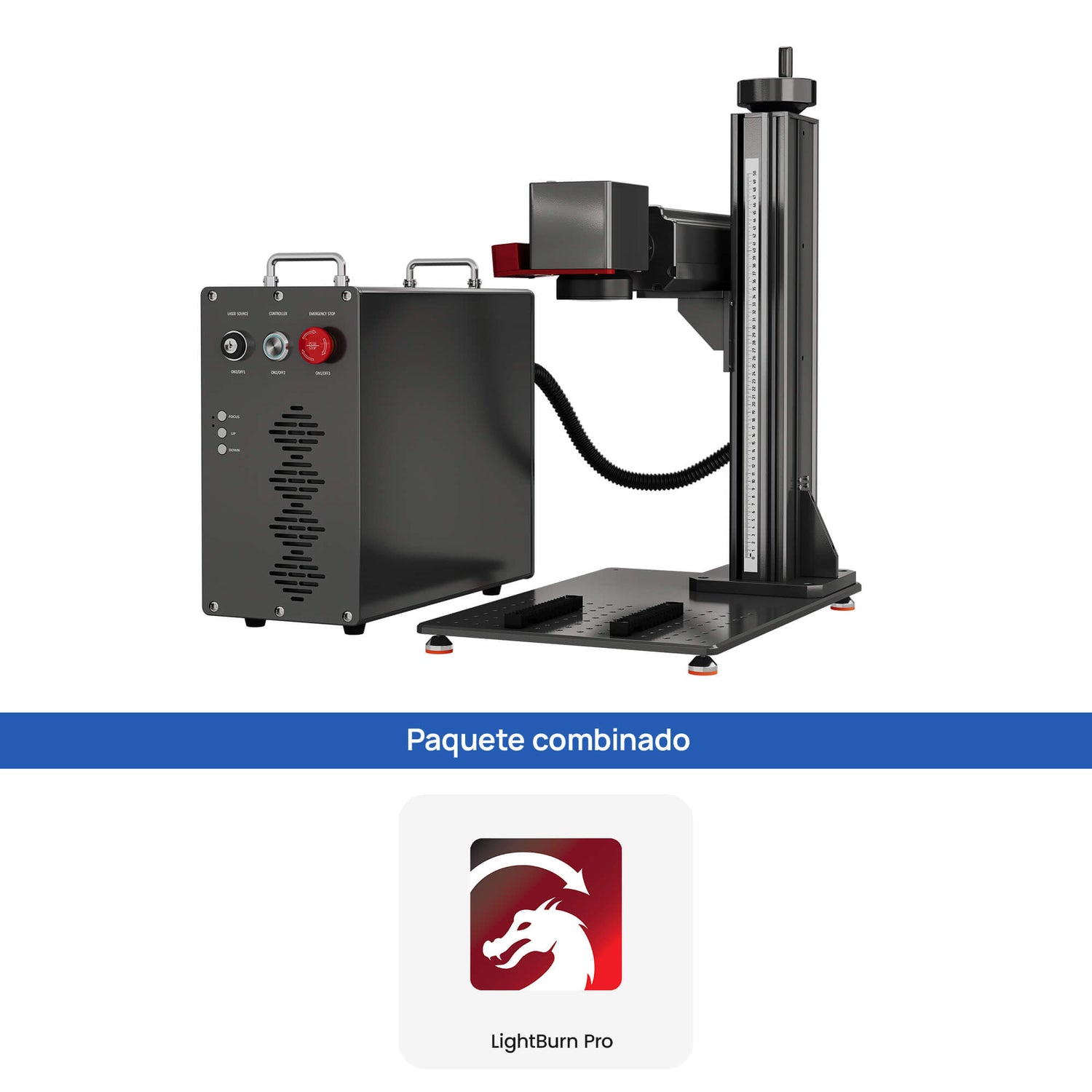 Monport GPro 60W MOPA Vision Máquina Láser de Fibra – Con Sistema de Visión para Posicionamiento Automático, Grabado de Metal de Alta Precisión y Marcado Láser
