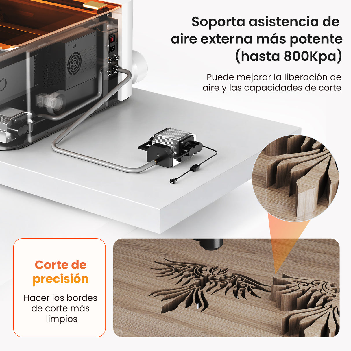 Monport MegaS – Actualización de la serie Mega: máquina de grabado y corte láser CO₂ de 70W con precisión inteligente
