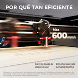 Monport Reno45 Pro Vision 45W Grabadora y Cortadora Láser CO2 de Escritorio (16" X 12") con Cámara HD de 8MP y Enfoque Automático Asistido por Imán
