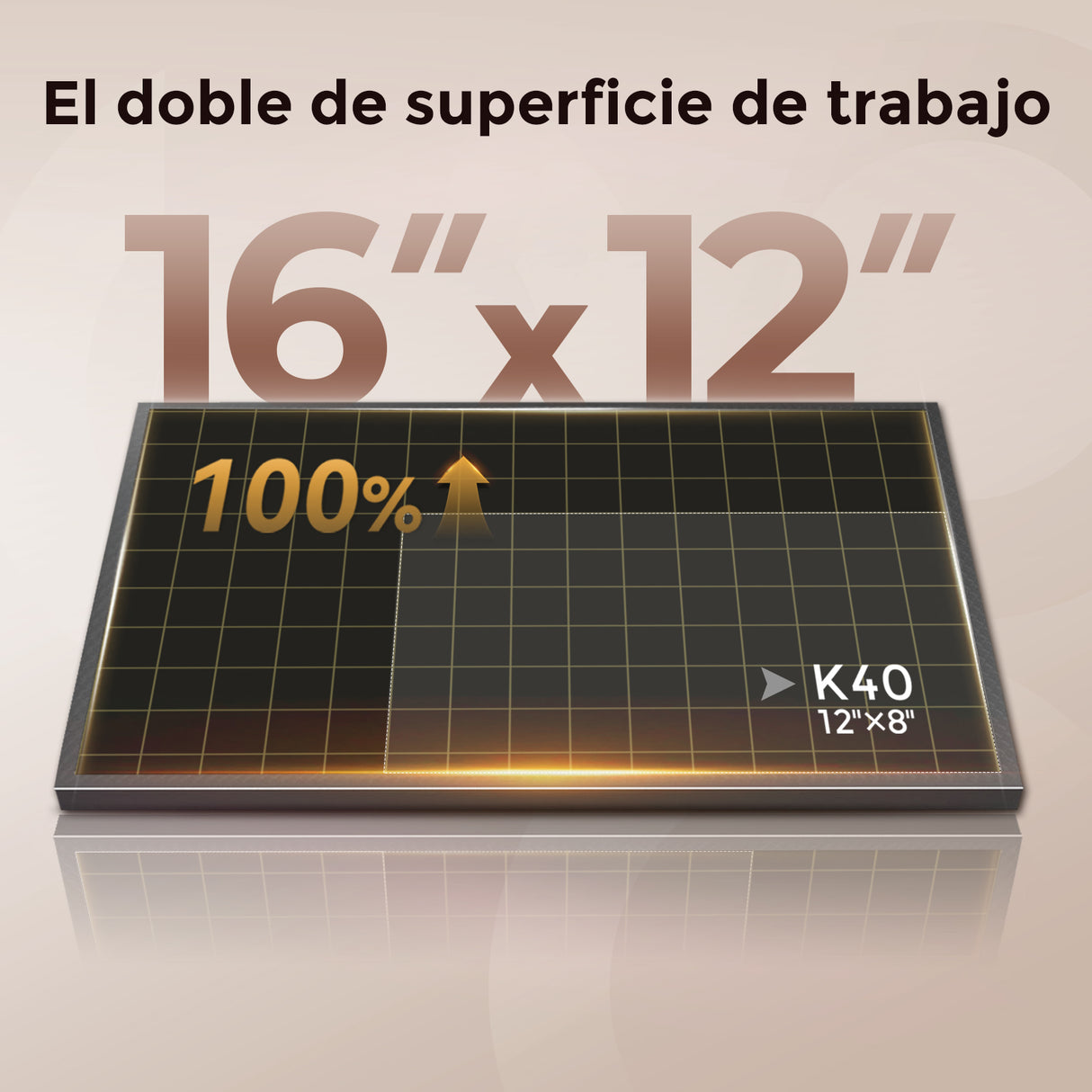 Monport Reno45 Pro Vision 45W Grabadora y Cortadora Láser CO2 de Escritorio (16" X 12") con Cámara HD de 8MP y Enfoque Automático Asistido por Imán
