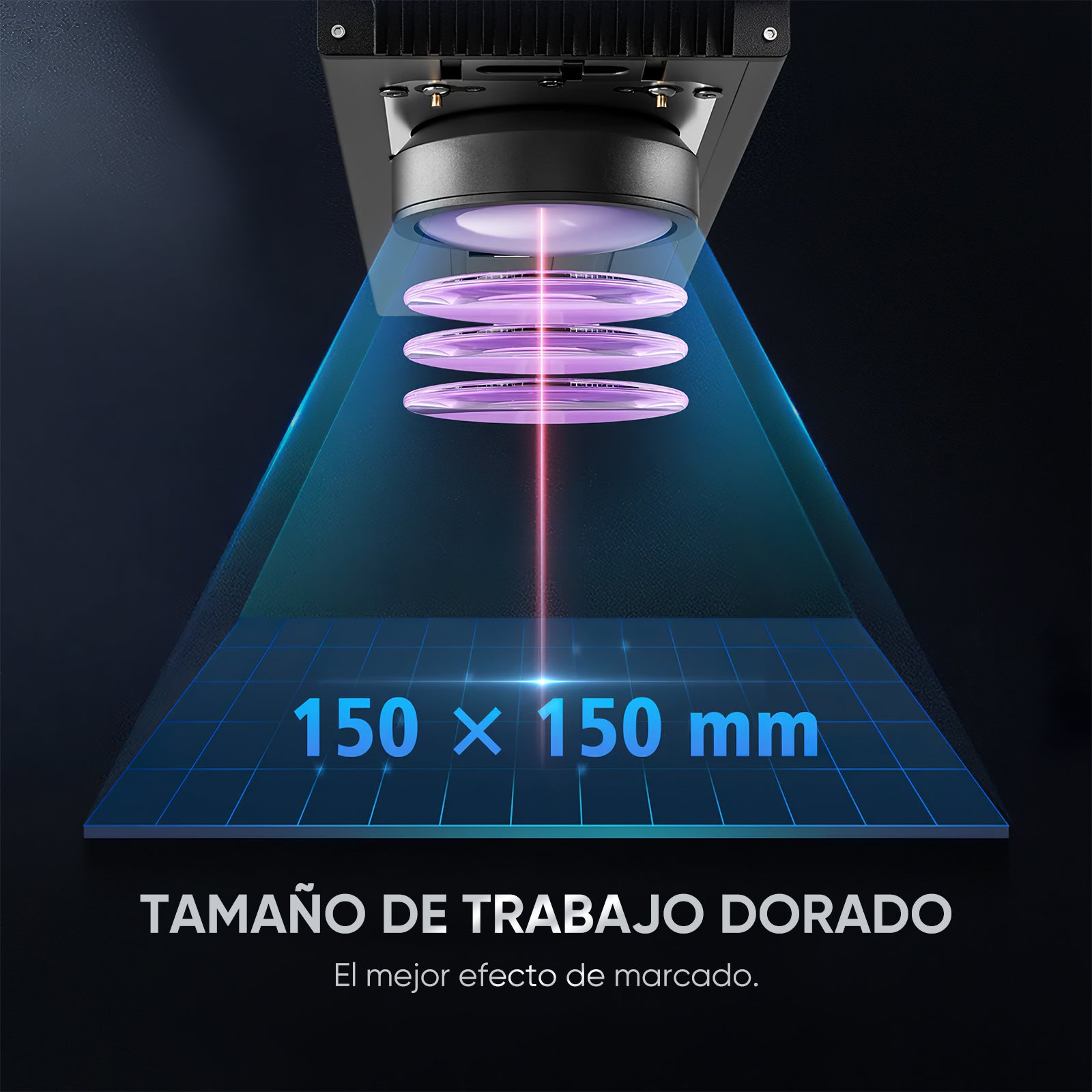 Grabador y marcador láser de fibra integrado Monport GA Enhanced de 30W con enfoque automático