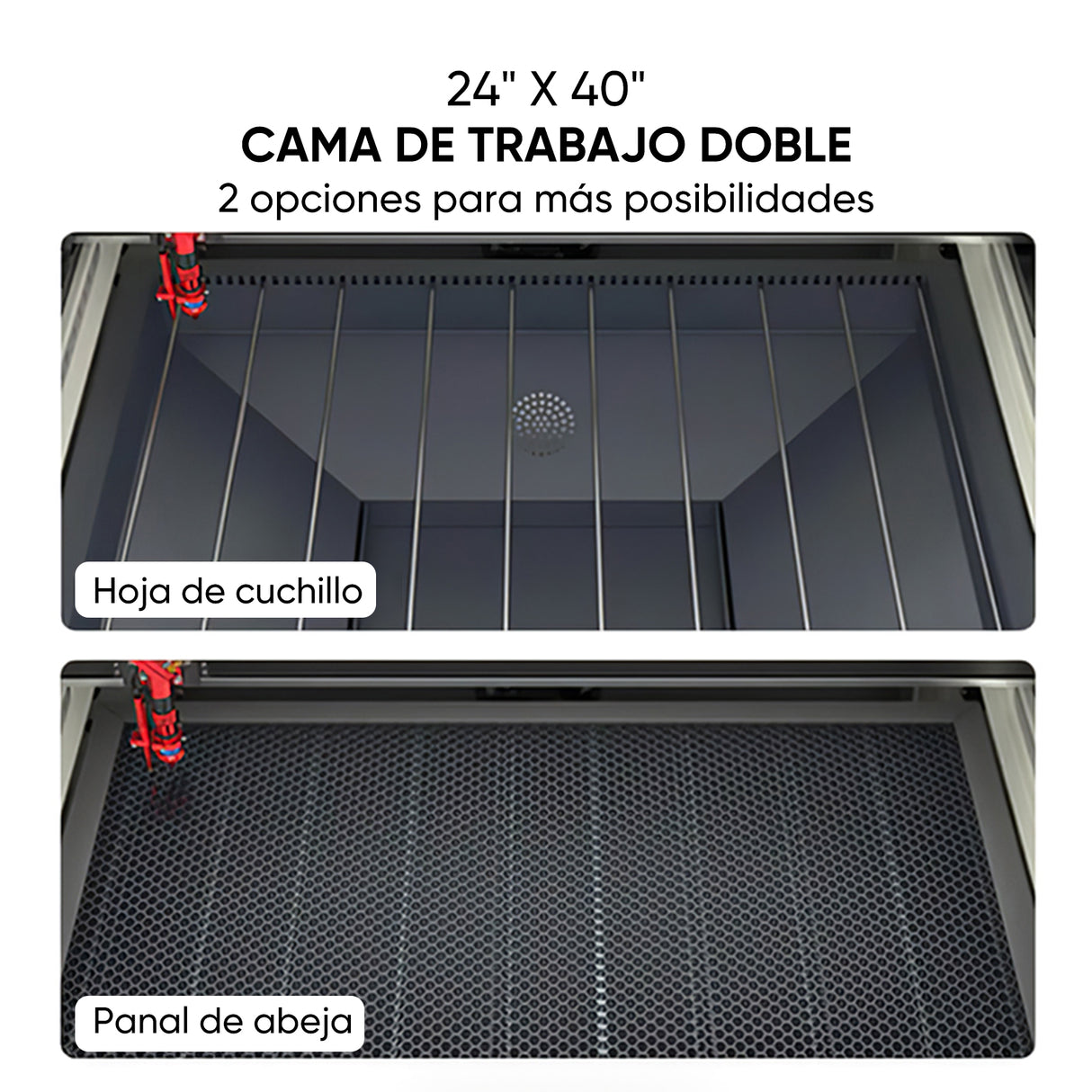 Máquina de grabado láser y cortadora con sistema de refrigeración por agua integrado de CO2 Monport de 100W con superficie de grabado (1000x600 mm)