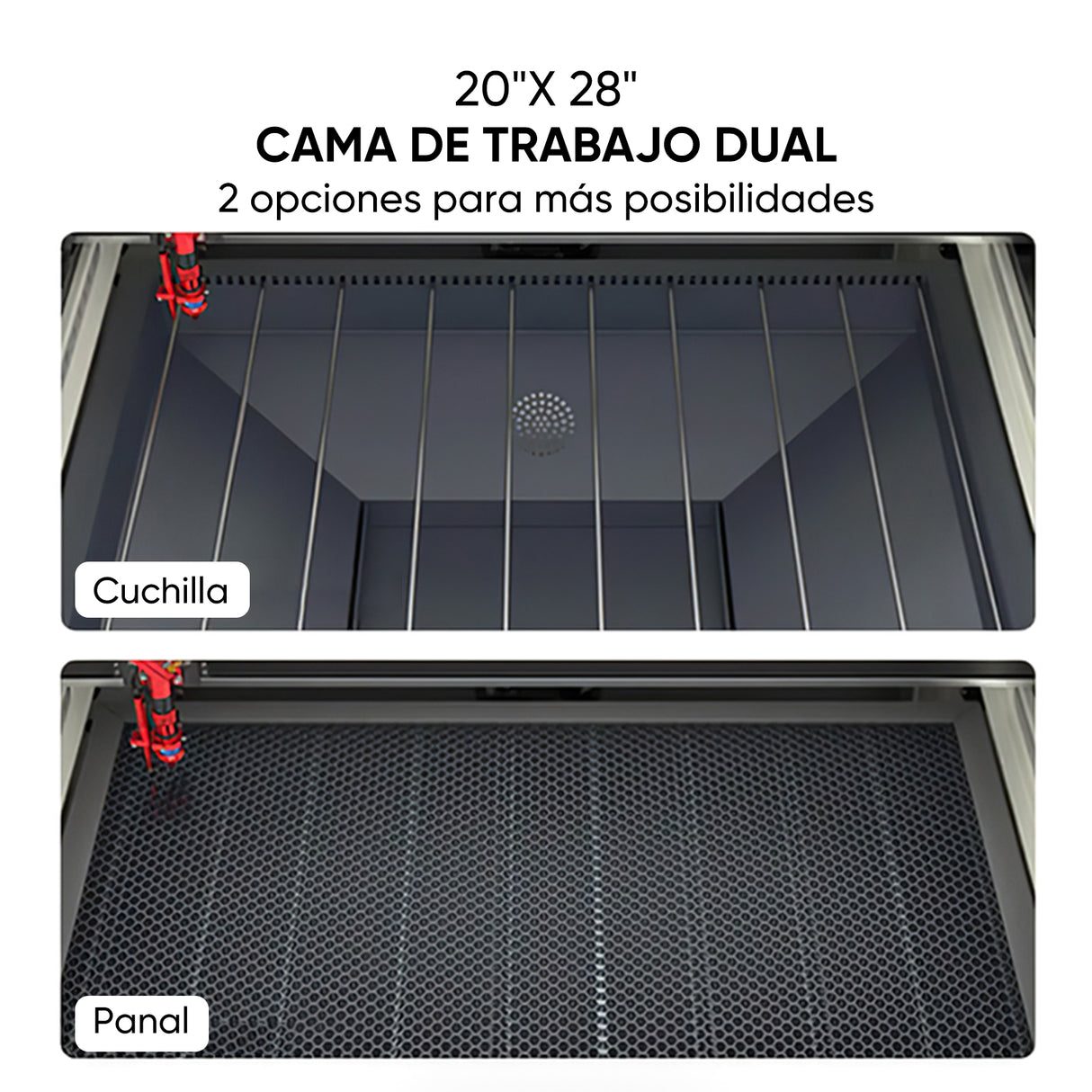 Máquina de grabado y cortadora láser CO2 Monport de 60W (700x500 mm) para grabar superficies con enfoque automático