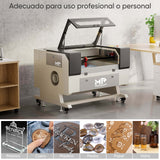 Máquina de grabado y cortadora láser CO2 Monport de 60W (700x500 mm) para grabar superficies con enfoque automático