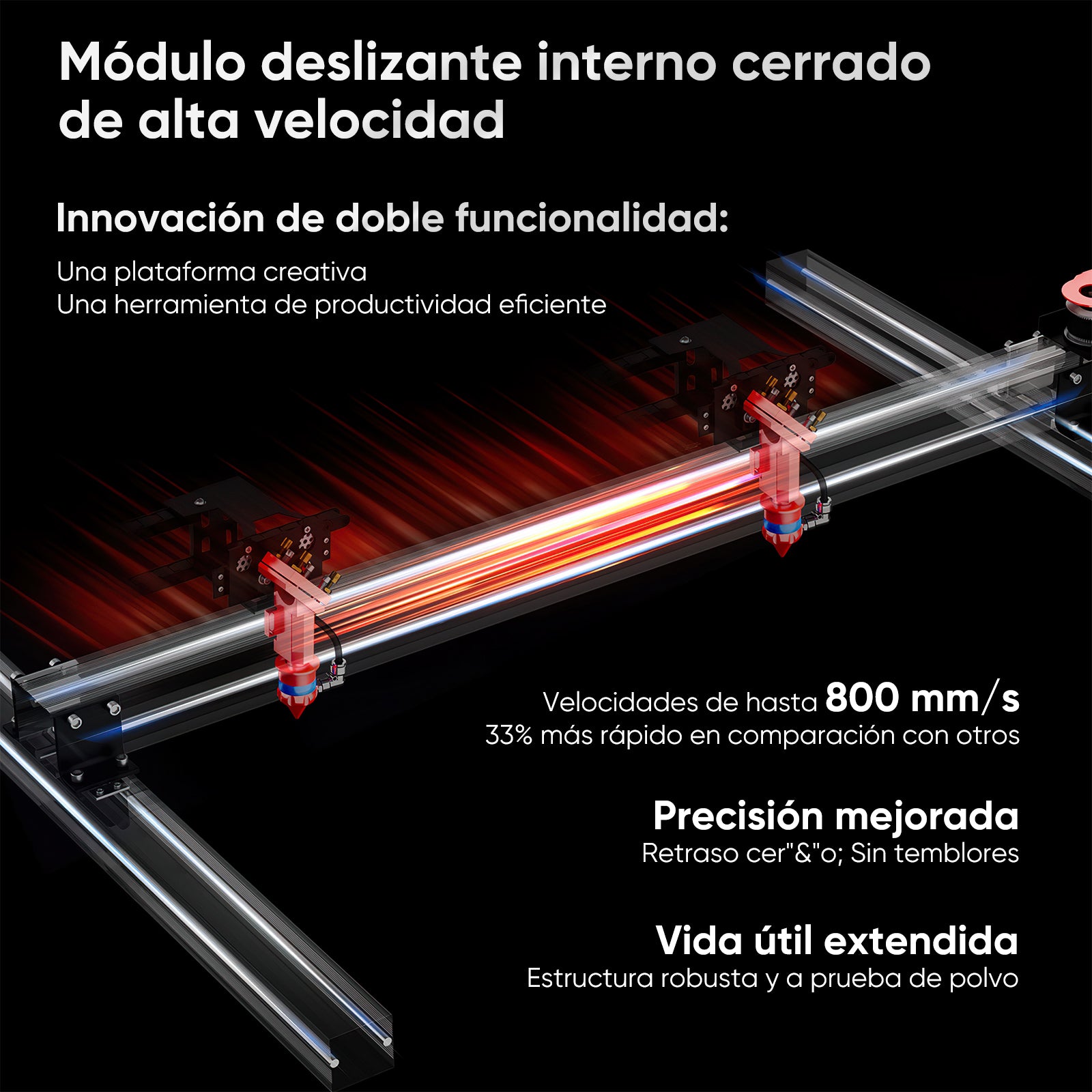 Máquina de grabado y corte láser CO2 Monport 90W (500x700mm) con enfoque automático