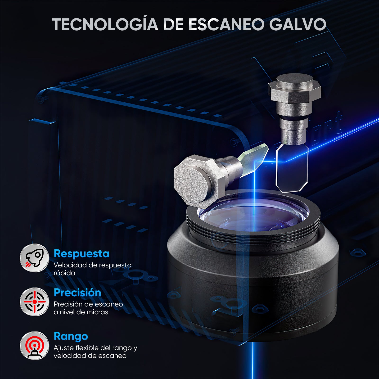Grabador y marcador láser de fibra MOPA integrado de 100W mejorado Monport GA con enfoque automático