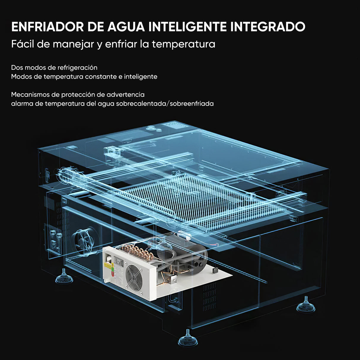 Máquina de grabado láser y cortadora con sistema de refrigeración por agua integrado de CO2 Monport de 150W con superficie de grabado (1600x1000 mm)