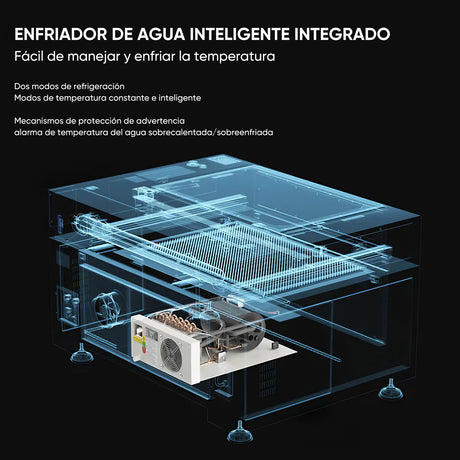 Máquina de grabado láser y cortadora con sistema de refrigeración por agua integrado de CO2 Monport de 130W con superficie de grabado (1300x900 mm)