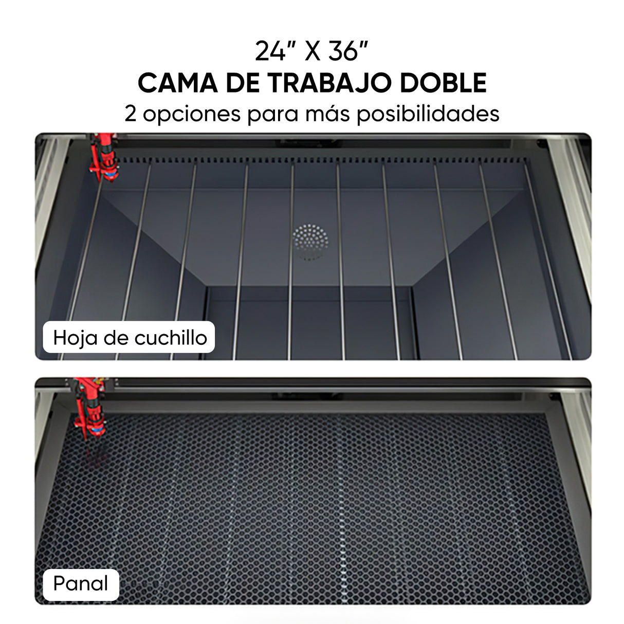 M¨¢quina de grabado l¨¢ser y cortadora con sistema de refrigeraci¨®n por agua integrado de CO2 Monport de 90 W con superficie de grabado (900 x 600 mm)