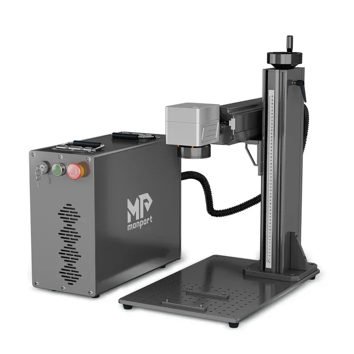 Grabador y marcador láser de fibra MOPA GPro de 100W (175x175mm) Monport con enfoque manual