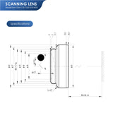 Lente de escaneo alternativa ¨®ptica Monport f-theta M52 110mm * 110mm para grabado l¨¢ser de fibra