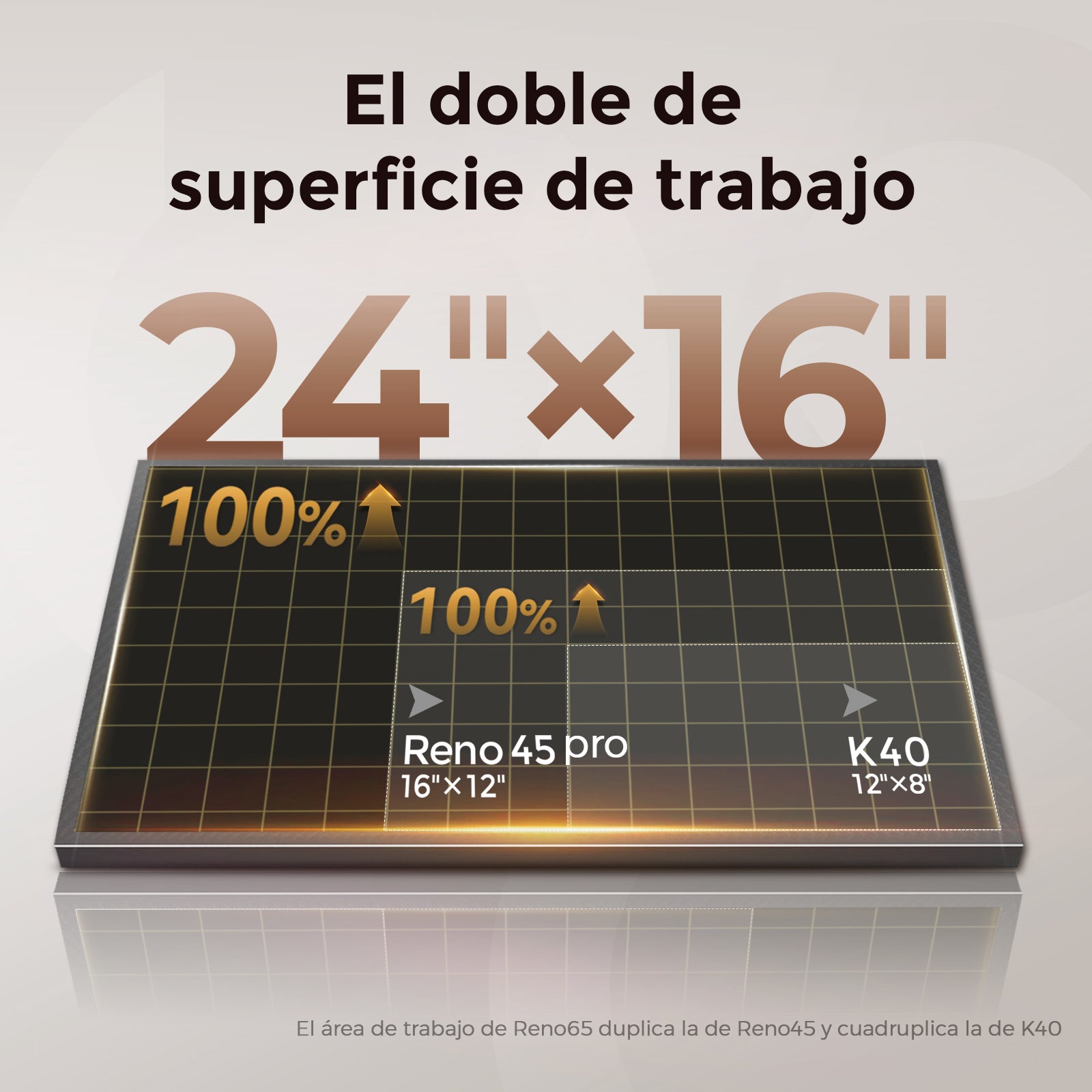 Monport Reno65 Pro Grabadora y Cortadora Láser de CO2 de Sobremesa de 65W (24